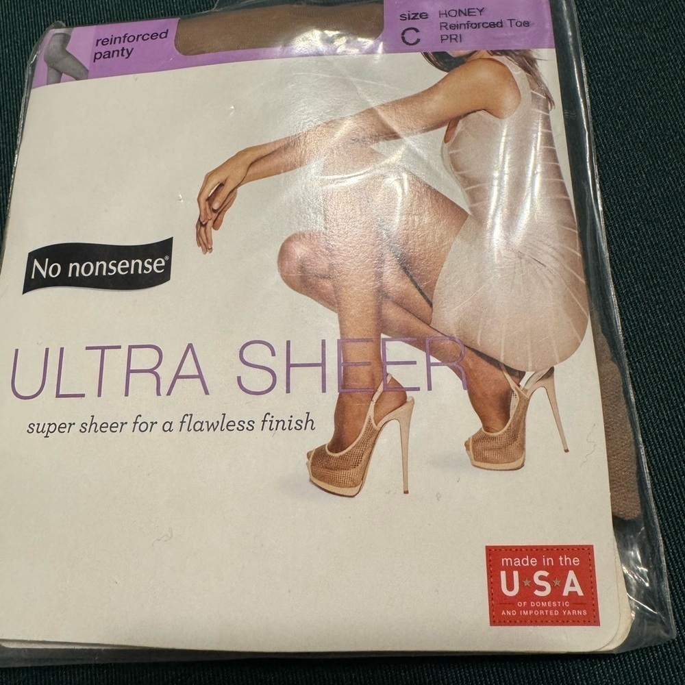 TWO pair of NEW No-Nonsense Ultra Sheer and Great Shapes Panty Hose Size C